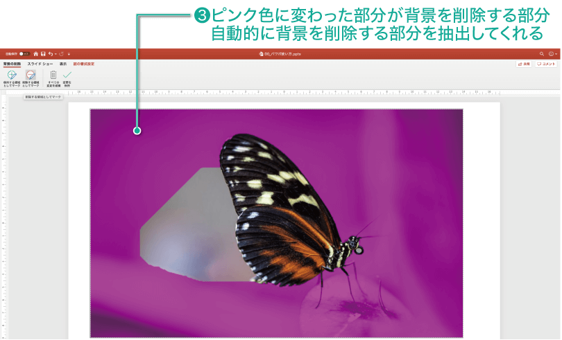 簡単パワーポイント 画像の背景を削除して合成画像を作る