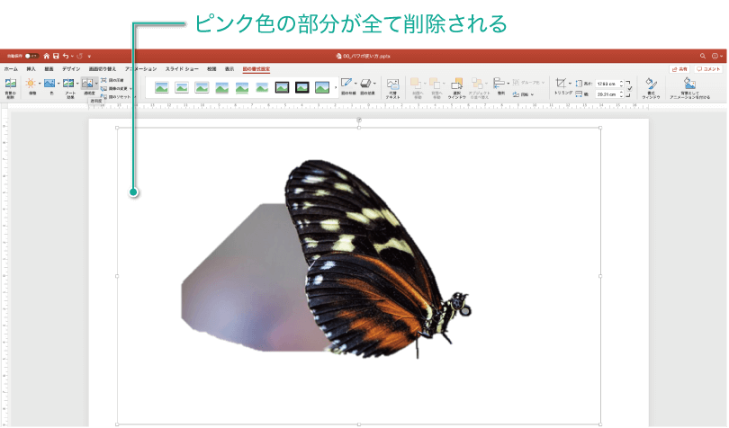 簡単パワーポイント 画像の背景を削除して合成画像を作る